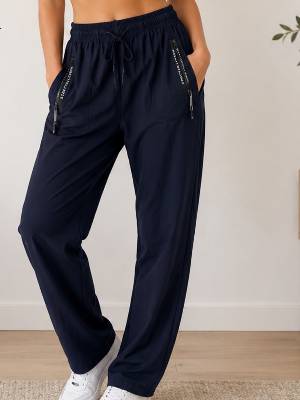 Women's Navy Drawstring Lounge Pants
